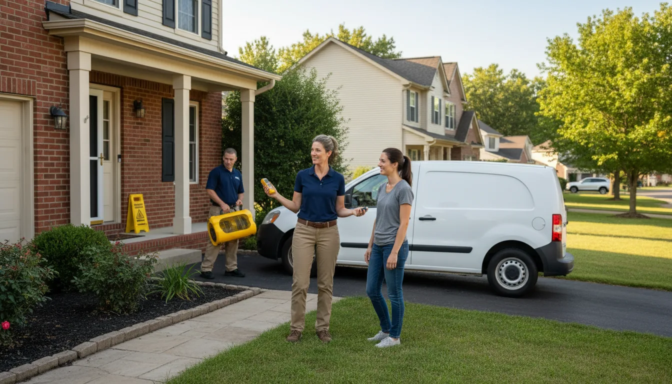 Residential water damage restoration in Emmalena, KY